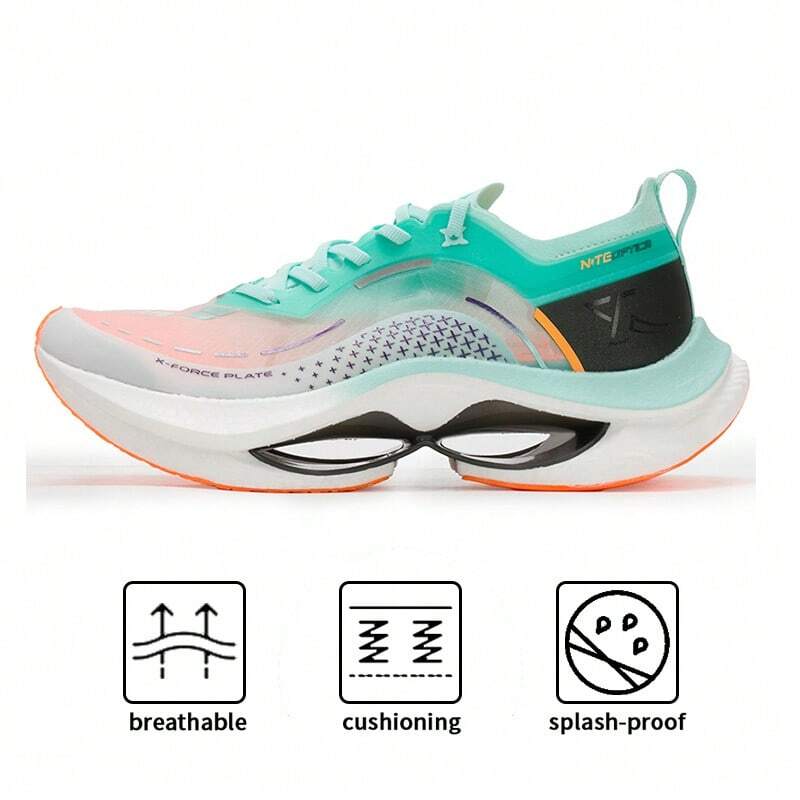 XTEP Men's Shock Absorbing Pro Running Shoes, Cushioning & Lightweight For Road Long Distance Training & Competition, Model: 876119110036 - 876119110036 Tranquility Blue/New White - View 1