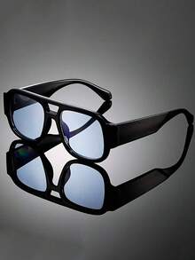 1 par de gafas con montura cuadrada de estilo para hombres, adecuadas para todas las estaciones, atuendos de moda, decoración de fiestas, actuaciones en el escenario, fotografía callejera, ciclismo, conducción, viajes al aire libre, vacaciones en la playa