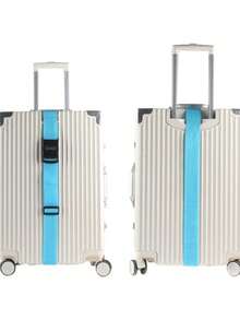 1 قطعة حزام أمتعة للسفر قابل للتعديل مع قفل بكلمة مرور، حزام تأمين أمتعة مضاد للسرقة، حزام تجميع الأمتعة مناسب للطلاب