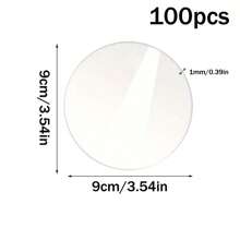 30/100 件透明亚克力圆盘，亚克力透明板，适用于 DIY 展示板、工艺品、装饰画、空白画板、DIY 手工艺品展示品、圆形时钟托盘、各种节日、婚礼工艺品，5/6/7/8/9/10 厘米