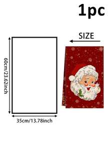 1/2pcs Christmas Decorative Towels, Santa Claus Golden Snowflake Christmas Gnome Snowman Wreath Merry Christmas Pattern Kitchen Decorative Towels, Reusable Hand Towels, Suitable For Christmas Kitchen Living Room Decorative Towels, Christmas Cleaning Supplies, Home Decoration