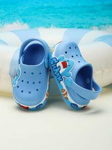1 Pasang Sandal Pantai Bayi Anti Selip Motif Hewan Bernapas, Sandal Pelindung Luar Ruangan untuk Bayi - Biru - View 3