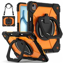 Colorblock Handheld Rotating Shockproof Protective Case With Shoulder Strap For Apple IPad Mini 7, IPad Mini 6, IPad 6th (9.7-Inch), IPad Pro 9.7 (2016), IPad 5th (9.7-Inch), IPad 10.2 7th Gen 2019, IPad 8th (10.2-Inch), IPad 9th Gen (10.2-Inch), IPad 11(A16 2025), IPad 10th (10.9-Inch), IPad Air 4th (10.9-Inch), IPad Air 5th Gen 2022, IPad Air 11-In.(M2)-2024, IPad Air 11(M3 2025)