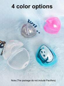 1/2/4PCS 奶嘴盒，旅行用奶嘴盒，婴儿奶嘴盒，奶嘴配件，奶嘴夹，婴儿奶嘴透明蓝红 - 霧霾藍 - 查看 6