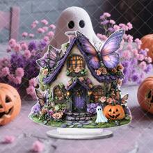 1/2/3 Pcs Butterfly House Desktop Ornaments Fairy Tale Style Multi-Purpose Acrylic Plaque 2D Flat Home Dormitory Office Desktop Supplies Bohemian Style Statue