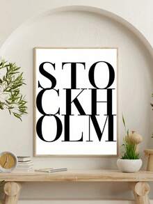 1 幅现代简约黑白艺术帆布海报，背景墙装饰挂画，独特的墙壁艺术装饰，适用于卧室客厅走廊装饰，无框 - 黑與白 - 查看 10