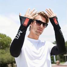 Mangas de hielo de verano para hombres y mujeres - Transpirables y cómodas, adecuadas para deportes al aire libre, ciclismo, correr, golf y conducir, te protegen en el sol. - Negro - Ver 6