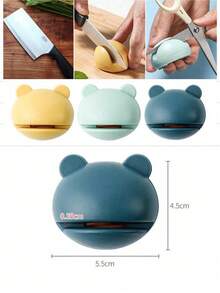 Piatră de ascuțit în formă de broască arătătoare, ascuțitor rapid de cuțite de bucătărie, instrument de ascuțit cuțite și foarfece, unealtă de bucătărie la îndemână. Instrument manual, convenabil și practic. Restaurează lamele tocite, ustensile de bucătărie, rechizite de bucătărie, accesorii de bucătărie, articole esențiale pentru bucătărie.