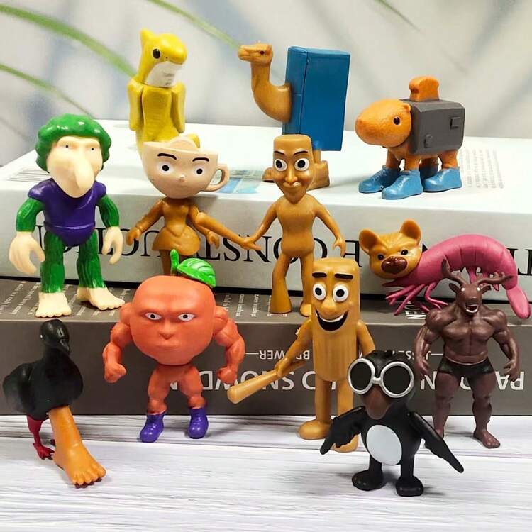 意大利 Brainrot 动作玩偶套装，Tralalero Tralala Meme 鲨鱼毛绒，有趣的 Tung Tung Tung Sahur Brainrot，Brainrot AI 动物雕像鲨鱼穿着运动鞋 - Italian Brainrot Toy - 查看 3