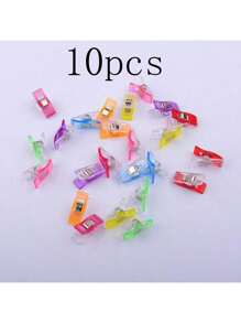 10/30/50 قطعة مشابك خياطة ملونة، مشابك رقائق، مشابك أكياس الطعام، مشابك بلاستيكية متعددة الأغراض للأعمال اليدوية والكروشيه والتريكو والملابس، مشابك ربط ملونة، مشابك ورق (ألوان عشوائية)