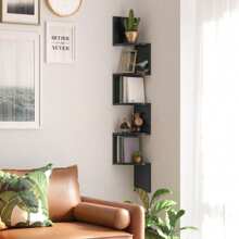 1 件浴室收纳架，壁挂式转角架，5 层半圆形架子，用于放置洗发水、毛巾、化妆品，卧室、厨房装饰性转角壁架，无需钻孔