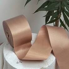 1 pieza Cinta colorida ajustada, decoración navideña y de Halloween, cinta de regalo de poliéster brillante, cinta de satén liso de unicolor, cinta de satén liso extra ancha para decoración de bodas, sillas, regalos, flores, adecuada para manualidades, bodas, cumpleaños - color mixto, suministros hechos a mano, tratamiento de superficie brillante, cara de satén de poliéster, decoración de bodas, borde elegante, textura suave, organizador de eventos, Ancho: 3.8cm, Longitud: 20m