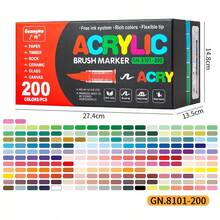 Lápices de pintura acrílica Guangna, marcadores de pincel, suministros de arte para pintar piedras, sin necesidad de presionar, profesionales para dibujo
