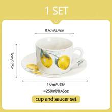 Ensemble de bocaux/bols de rangement en céramique à motif citron, convient pour le pudding, les fruits, les grains de café, les bonbons, les sachets de thé, les céréales. Décoration de cuisine. Applicable pour le thé de l'après-midi/salle à manger/cuisine/hôtel, micro-ondes - Série Citron - Voir 14
