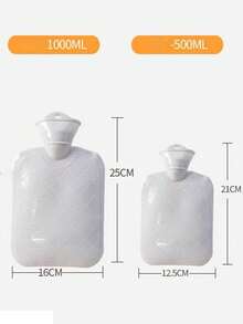 1pc Unisex Cartoon Fruit Pattern Flocked Large Capacity Hot Water Bottle, Refillable, Anti-Explosion, Anti-Leakage, Detachable, Warm Hand Warmer, Suitable For Winter Outdoor Camping, Travel, Home, Office, School, Dorm, Daily Use - Multicolor - View 10