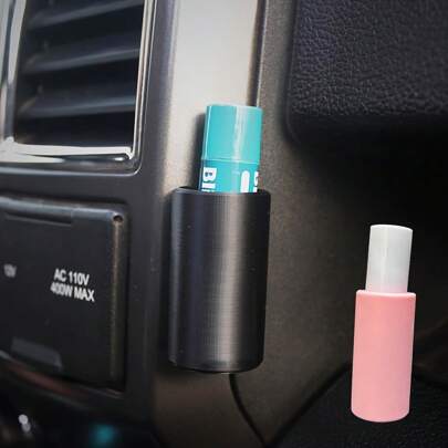 1pc Car Lipstick Holder - Portable Silicone Small Item Storage Rack, Black, Suitable For Cosmetics And Accessories, Storage Organizer