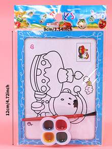 5/10 件儿童 DIY 水彩画板 - 创意绘画套装，含迷你水彩颜料和画笔，幼儿园水彩画着色早教绘画套装素描板手工艺绘画 - 彩色 - 查看 9