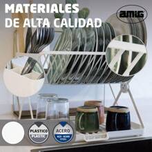 Double-Layer Over-The-Sink Dish Rack With Drain Tray, Dish Rack, And Cup Holder (White)