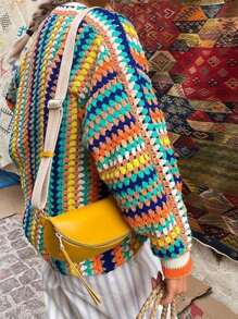 Women's Strawberry Print Button Down Long Sleeve V Neck Crop Cardigan Sweaterfall Clothes For Women   Winter Clothes For Women