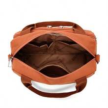 Women's Handbag, Multi-Pocket Zipper Backpack, Waterproof Nylon Shoulder Bag, Coin Purse - Orange - View 6