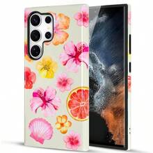 Checkered Phone Case For Samsung Galaxy S24 Ultra S22 S23 And A Series, Cute Plaid Checkerboard, Floral Pattern Compatible With IPhone 16 15 14 13 12 11 Pro Max Plus Protective Case Cover For Girls Women - 芙蓉貝殼 - 查看 2