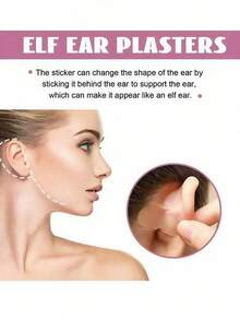 18pcs Ear Lift Tapes, Powerful Support Transparent Painless Silicone Beauty Ear Tapes, Say Goodbye To Flat Ears, Create V-Shaped Face, Natural Ear Contour. - Multicolor - View 9