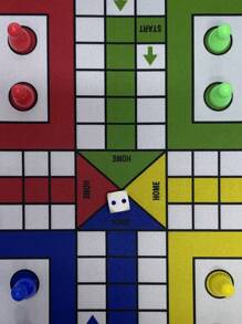 1 Set Ludo Travel Game Set New 9.5" Folding Rubber Board With 16 Chess Pieces 1 Dice For Classic Portable Strategy Play Family Ludo Learning Game