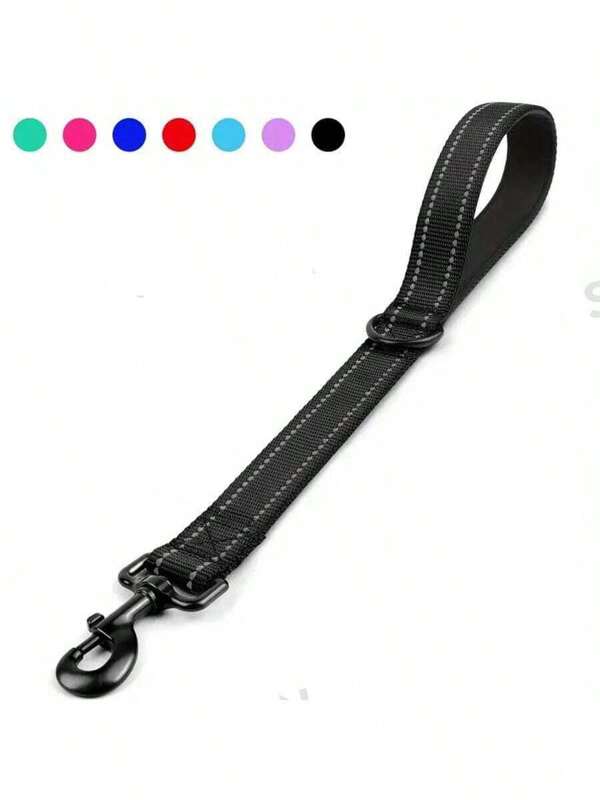 Taglory Short Dog Leash, Traffic Padded Handle, Heavy Duty Short Nylon Dog Lead For Training Control, Reflective Threads Pet Leashes For Large Dogs And Medium Dogs