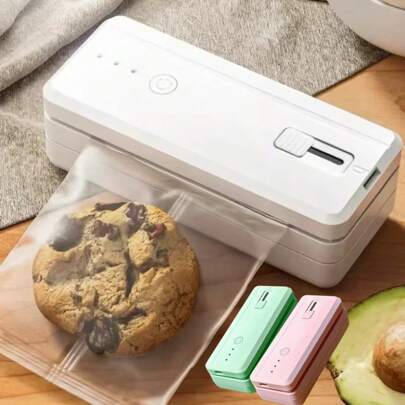 二合一迷你便携式封口机，食品包装机，厨房封口机，USB充电，厨房电器