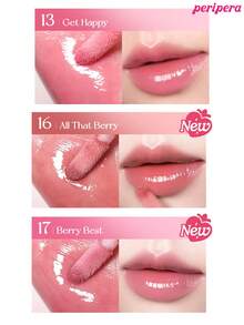 Peripera K-Beauty Ink Glasting Lip Gloss, VEGAN, With Plant Extract Oil,Water Bare Tint, Mirror Watery Lip Gloss, Glass Lip Gloss, Lip-Plumping, Naturally Moisturizing, Lightweight And Moisturizing, Glow-Boosting, Long-Lasting, Comfortable, Non-Sticky, Mask Friendly, No White Film, K-Beauty, Korean Makeup