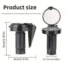 TOSUOD 1Pair Bicycle Rearview Mirror With 360° Rotatable HD Convex Oval Mirror - Quick Installation Carbon Fiber Look Black For Road Mountain Bikes, Vehicle-Specific Fit Cycling Gear, Sleek Bike Accessory | Durable Construction