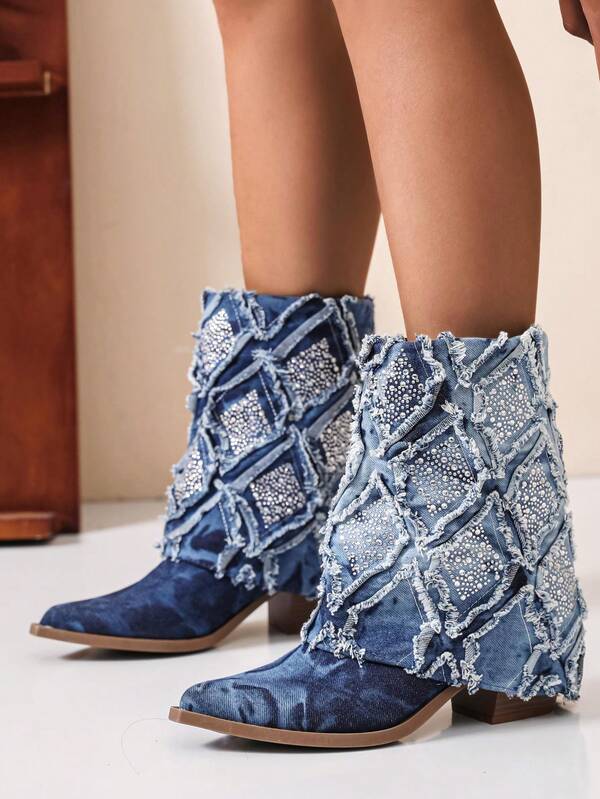 Botas de tornozelo da moda feminina