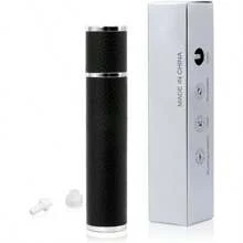 Perfume Travel Refillable, 10ML Genuine Leather Refillable Perfume Spray Bottle - Portable Shockproof Mini Travel Cologne Atomizer For Women Men(Black)