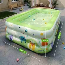 Outdoor Inflatable Swimming Pool, Inflatable Slide Water Play Pool, Thick PVC Material, Can Be Used As Indoor Sandbox, Ball Pit, 1.5m, 2.1m, 3m - 3 Size Options, Suitable For Summer Backyard Parties, Outdoor Water Fight Parties, Indoor Toy Pool - Multicolor - View 14
