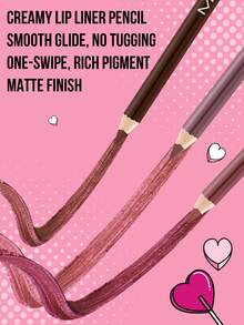 MISSLYN Silky Lip Liner Pencil, Smooth Application, Long-Lasting Color, Precise Outlining, Smudge-Proof, Wooden Pencil Design, Classic Pencil Shape, Soft & Firm Tip, Beginner-Friendly, Available In Lip Colors - #802 - View 6