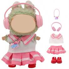 15-17cm Generation 1-3 Doll Clothes Accessories Set, Including Princess Dress Set + Shoes + Headphones + Cute Pendant Bag Set (Doll Not Included) - Multicolor - View 3
