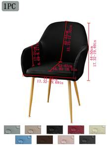 1件/2件/4件/6件装纯色牛奶丝新款弧形薄款座椅套，经典简约设计，防水（非100%防水），防尘，适用于客厅、餐厅、书房等场所，100%涤纶薄款弧形椅套，房间装饰 - 彩色 - 查看 29