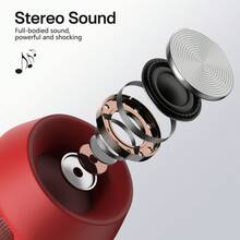 Hallowmas Outdoor Wireless Speaker - Dual-Channel Subwoofer System With Deep Bass, Long-Lasting Battery Life, And Durable Red/ Black Finish For Outdoor Parties And Events Charge Using USB. - Red - View 5