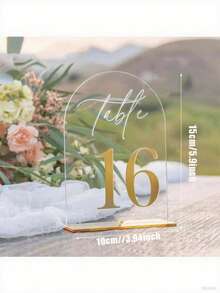 OUTANA 1个亚克力婚礼桌号牌（数字1-40），可单独使用或组合使用，适用于座位指示或预订标记。适用于酒店用品、聚会、毕业季、婚礼场地装饰、周年纪念、新娘送礼会、订婚派对、婚礼细节和生日庆祝活动。（尺寸：5.9 x 3.94英寸） - 彩色 - 查看 35