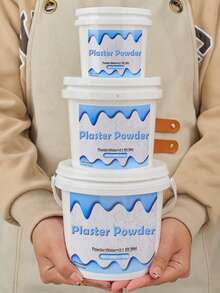 500克/1000克/1500克高密度石膏粉，适用于DIY雕塑模具、花瓶制作、铸造生产，桶装石膏粉，4.4磅/6磅/7磅