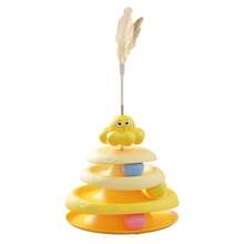 1 szt. Kolorowa, losowa zabawka dla kota, długi bęben z trzema grzechoczącymi kulkami, zabawna piłka dla kota, układanka do mielenia łapek, oryginalna karuzela dla kotów z ośmiornicą, zabawka do drażnienia, sprężynowy patyk z piórkami, zabawka dla kotów, która zapewni im rozrywkę i relaks, zabawka dla kota