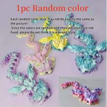 1个3D打印墨西哥钝口螈摆件，逼真多关节设计，手工制作，可缓解压力，适合摆放在桌面、家居或作为节日礼物。 - 新款混合顏色帶翅膀 - 查看 11