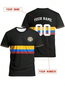 Customized Men's White Striped Football Jersey & Personalized With Name & Number & Comfortable Round Neck Sports Sweatshirt & Suitable For Football Training, Casual Wear & Gift,Stylish,Fashion,Hipster,Casual,Minimal Chic,Personalized,Customized,Custom,Unique,Guy Costumes,Capsule Wardrobe,Men Basic/Street Style,Ideal Gifts For Him,Boyfriend,Family,Friends,For Birthdays,For Vacation/ Holiday,For School/Competition,For Sports/Climbing,Stylish,Fashion,Hipster,Casual,Minimal Chic,Personalized,Customized,Custom,Unique,Guy Costumes,Capsule Wardrobe,Men Basic/Street Style,Ideal Gifts For Him,Boyfriend,Family,Friends,For Birthdays,For Vacation/Holiday,For School/Competition,For Sports/Climbing,Stylish,Fashion,Hipster,Casual,Minimal Chic,Personalized,Customized,Custom,Unique,Guy Costumes,Capsule Wardrobe,Men Basic/Street Style,Ideal Gifts For Him,Boyfriend,Family,Friends,For Birthdays,For Vacation/Holiday,For School/Competition,For Sports/Climbing,Men Sports & Entertainment Wear - Black - View 10