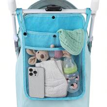 Baby Stroller Bag Hanging Net Big Bags Portable Baby Umbrella Storage Bag Pocket Cup Holder Organizer Universal Useful Accessory Double Layer Baby Stroller Hanging Bag Net Bag Baby Umbrella Bag Universal Baby Stroller Storage Bag Baby Bottle Water Cup Bag - Multicolor - View 11
