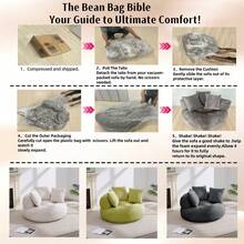 46.65-Inch Round Leisure Recliner, For Indoor Use, No Assembly Required. It Is A Corduroy Sponge Single Sofa, Suitable For Reading And Yoga. A Modern, Fluffy Sleep Sofa Bed In White,Grey (With Soft Corduroy Fabric). - 白色 - 查看 9