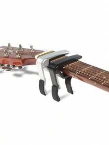 Guitar Capo For Acoustic & Electric Guitars - Professional Adjustable Spring-Loaded Clamp For Guitarists & Musicians - Perfect For Live Performances, Studio Recording & Practice - Includes Bonus 5-Piece Guitar Picks Plectrums Set - Black - View 6