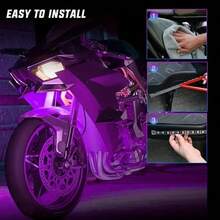 6 In 1 Motorcycle LED Neon Light Strip, Motorcycle Accessories, 16 Million Colors, APP And Remote Control, Hard Wiring, Multi-Function Display, Suitable For Most Models, Motorcycle LED Neon Light Kit - 6 In 1 Motorcycle LED Neon Light Strip - View 8