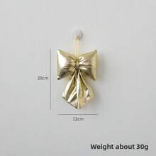 Adorno colgante de árbol de Navidad con lazo de cuero glaseado, decoración del hogar para fiestas, decoración navideña, decoración de invierno para el hogar