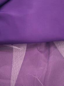 长款公主薄纱连衣裙，女童婚礼礼服，生日派对礼服，独奏礼服，花童礼服 - 紫色 - 查看 8