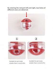 PETSIN 1pc Spiral Ball Shape Food Dispenser Puzzle Feeder, Interactive Slow Feeder Toy For Cats - Red - View 7